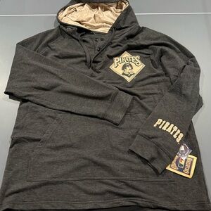 Pirates Black Hoodie Cooperstown men’s XL charcoal gray